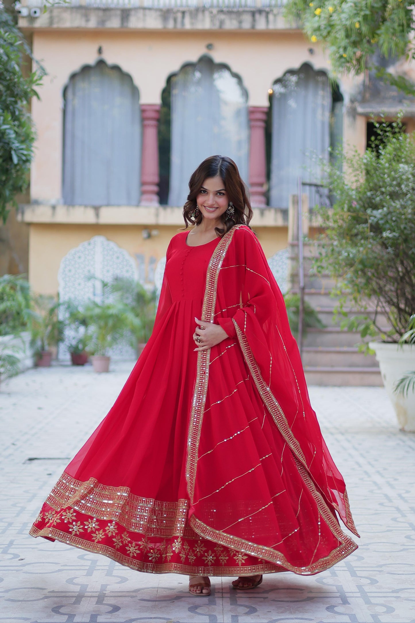 Readymade Anarkali Full Flair Gown Dress Indian Suit