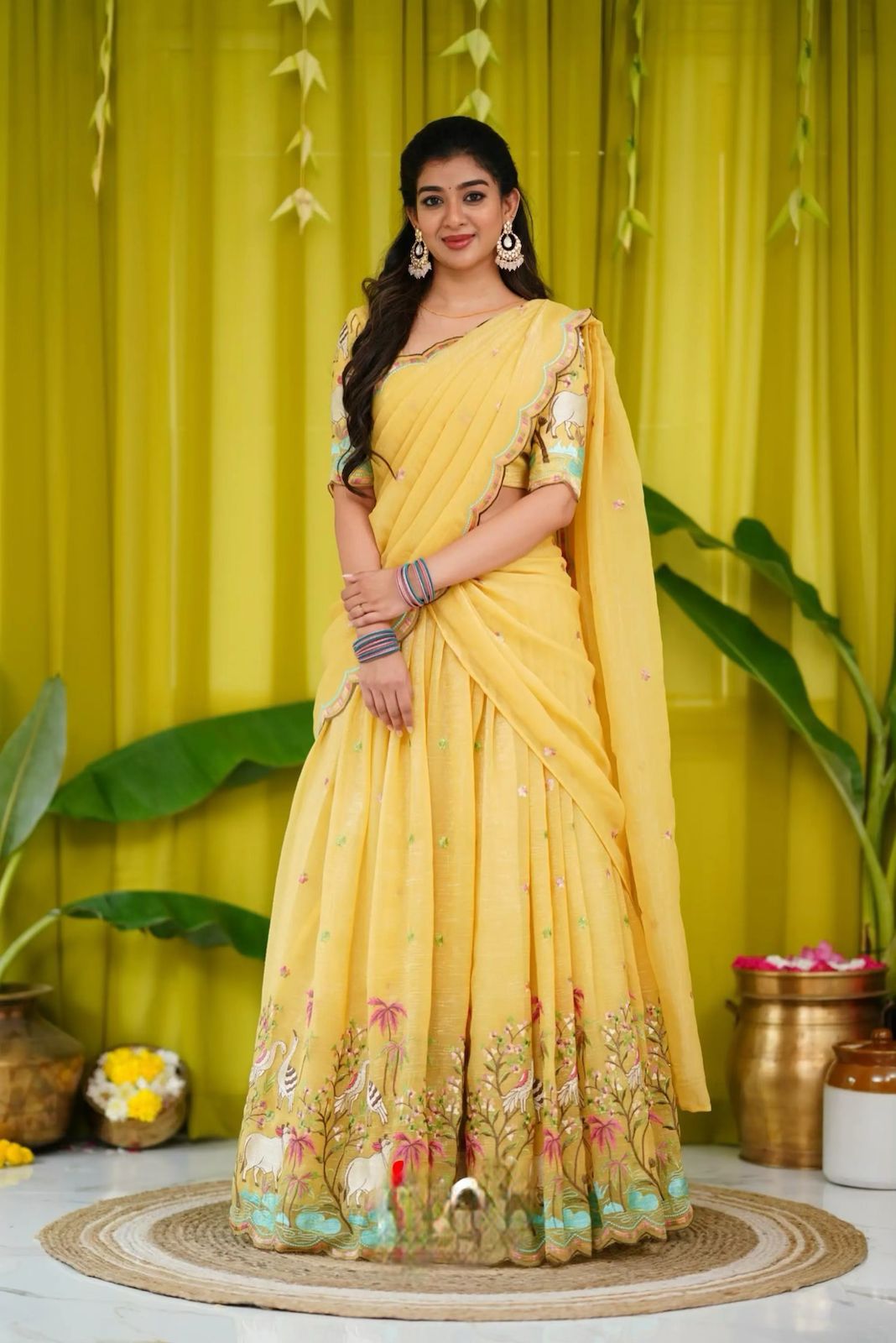 South Indian Lehenga Choli for wedding women Readymade