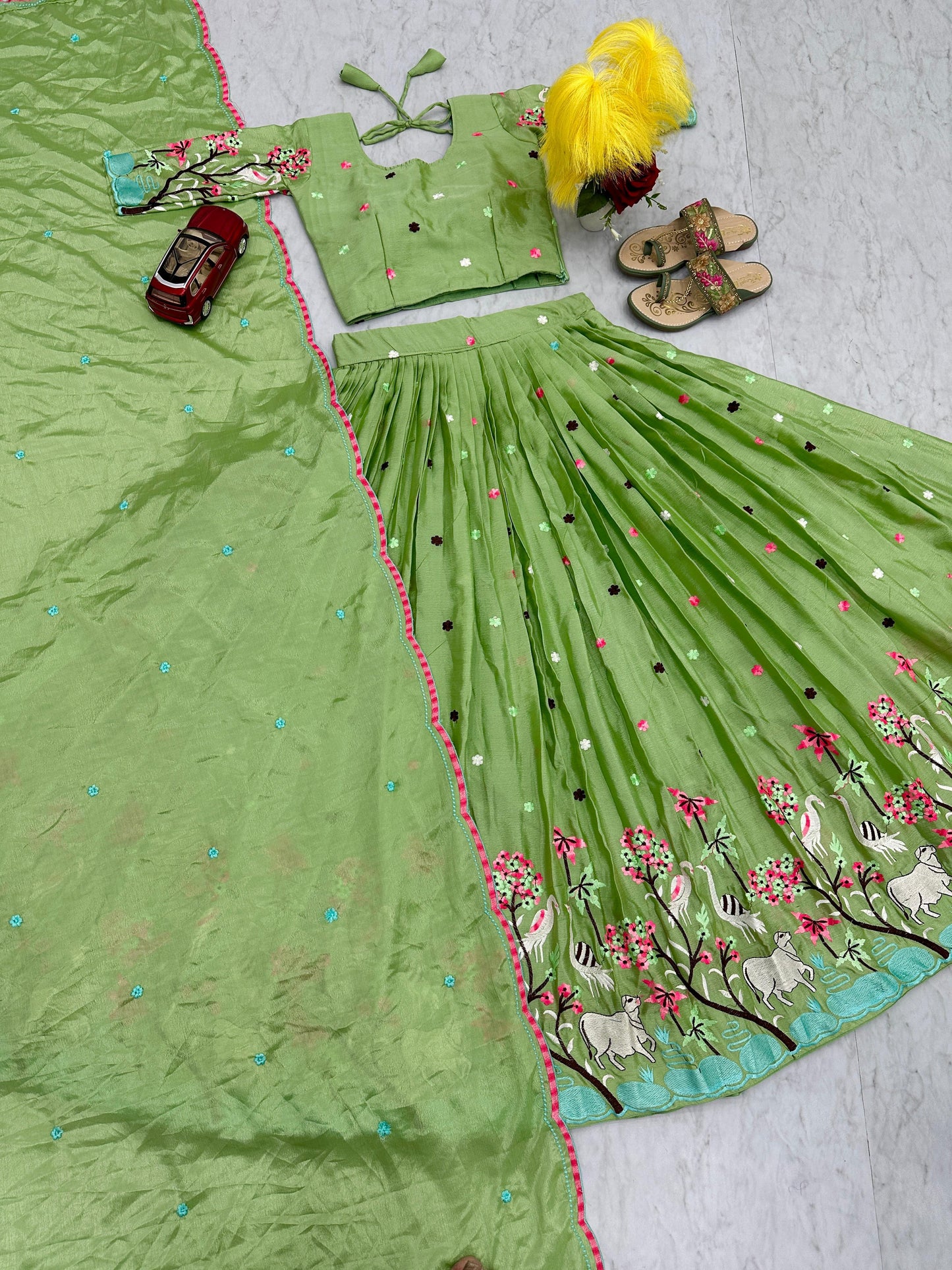 South Indian Lehenga Choli for wedding women Readymade