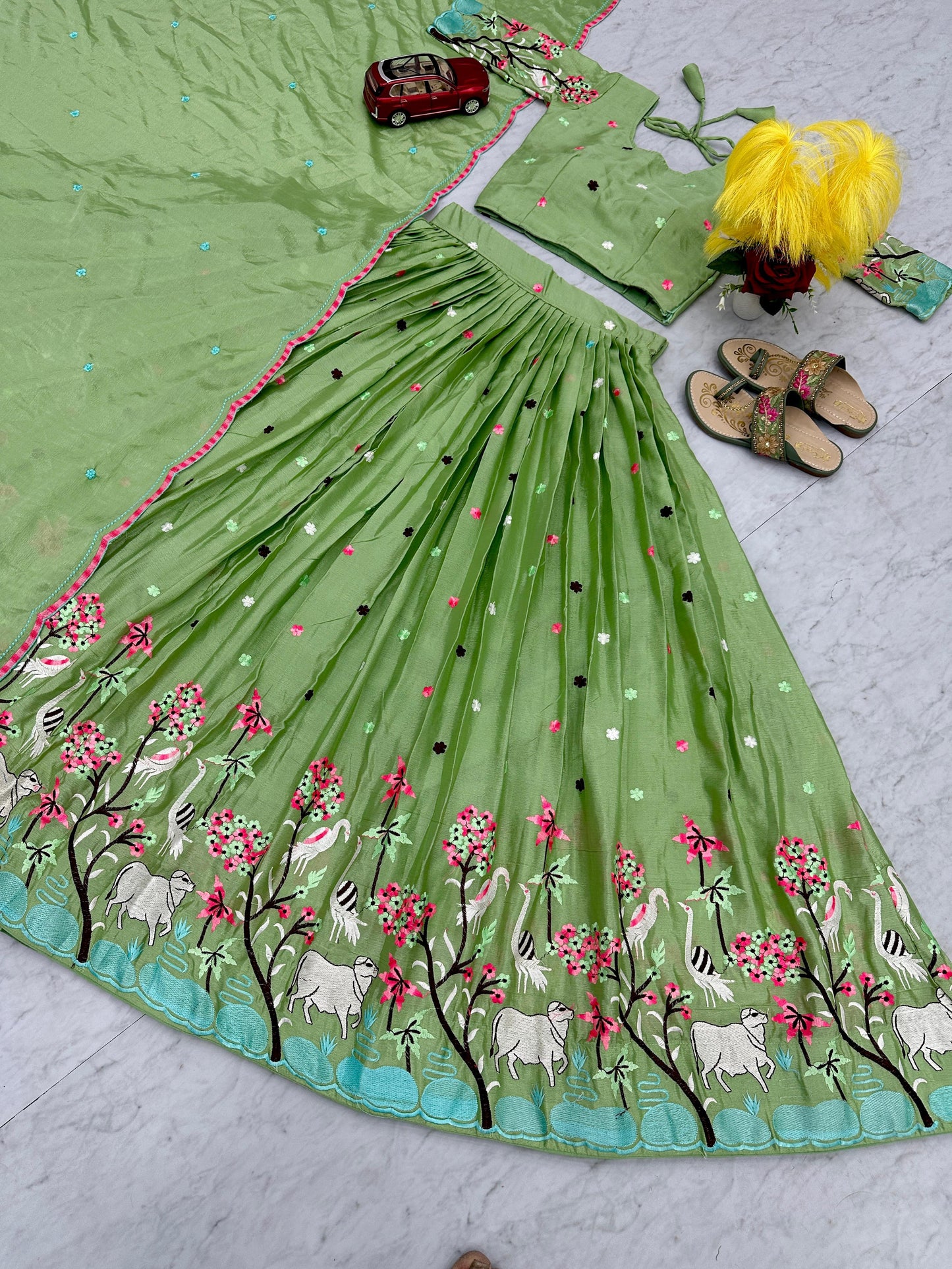 South Indian Lehenga Choli for wedding women Readymade