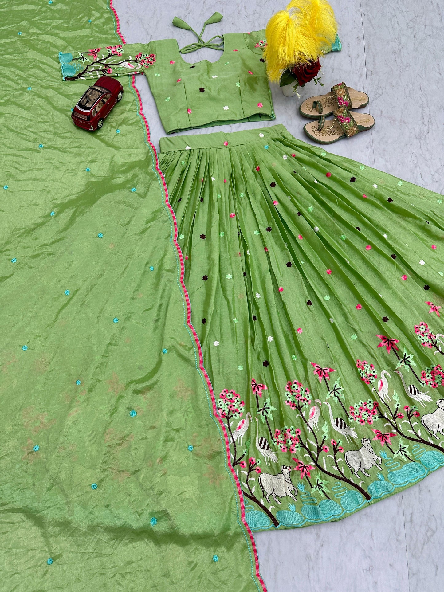 South Indian Lehenga Choli for wedding women Readymade