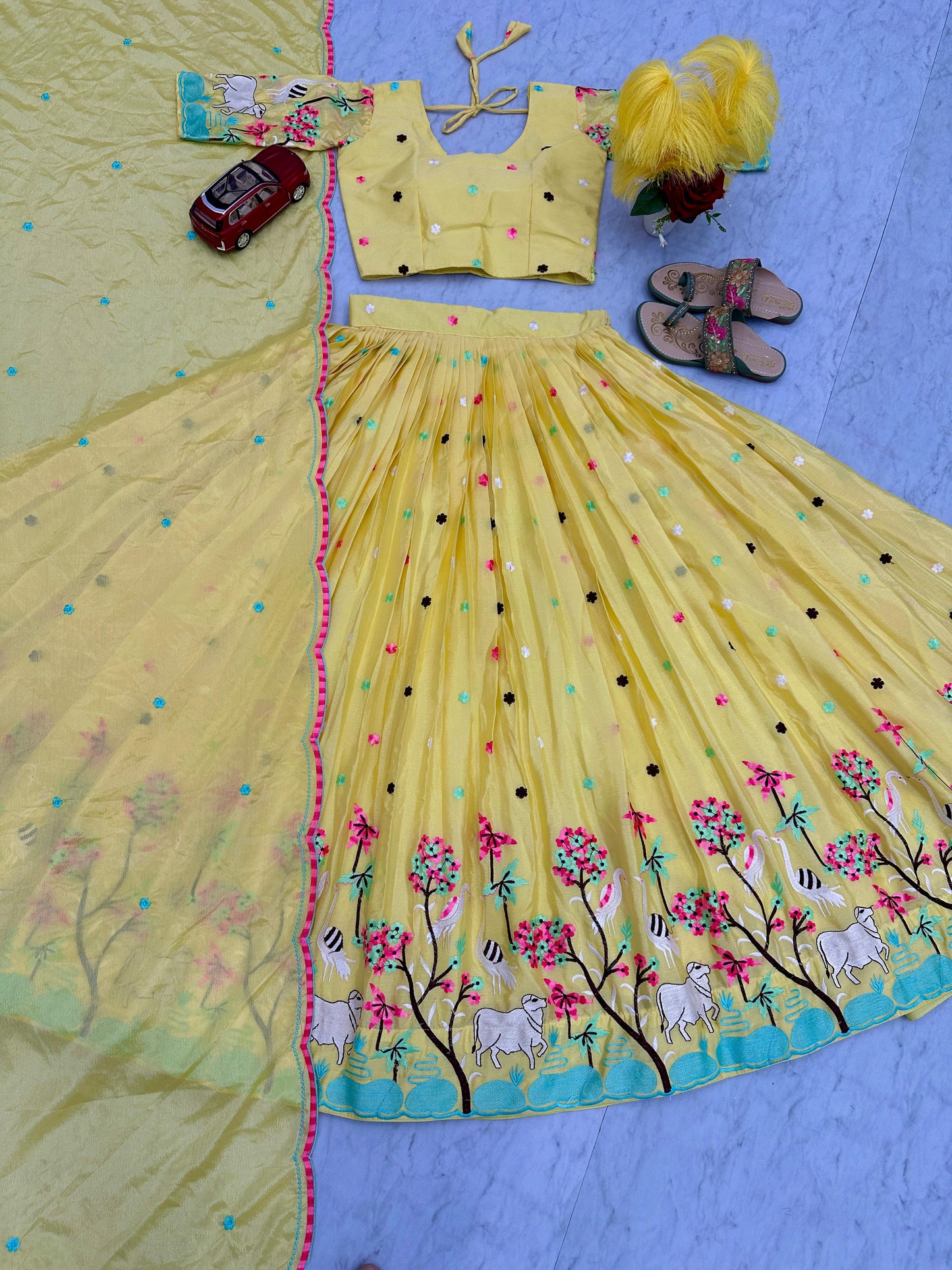 South Indian Lehenga Choli for wedding women Readymade
