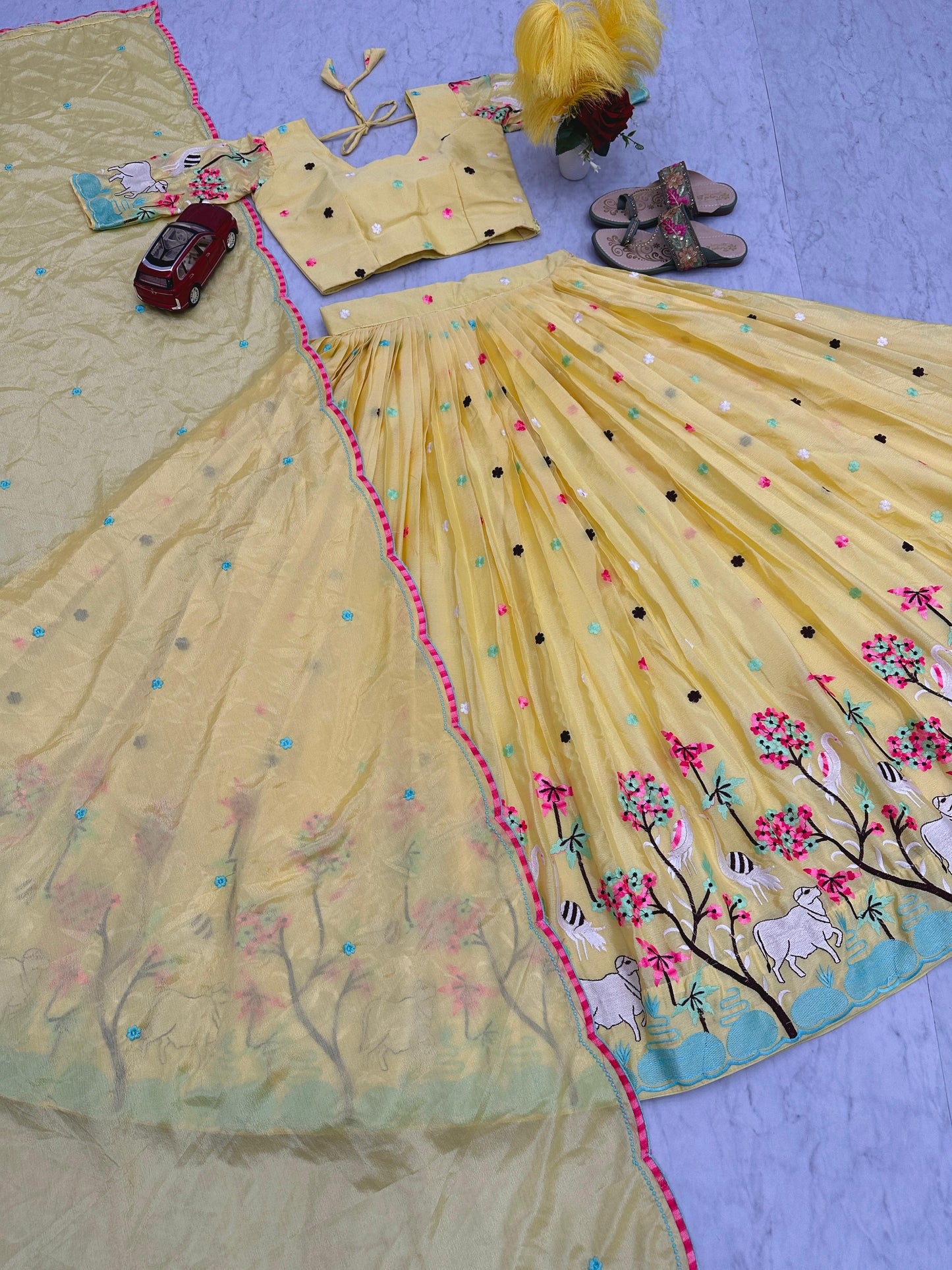 South Indian Lehenga Choli for wedding women Readymade