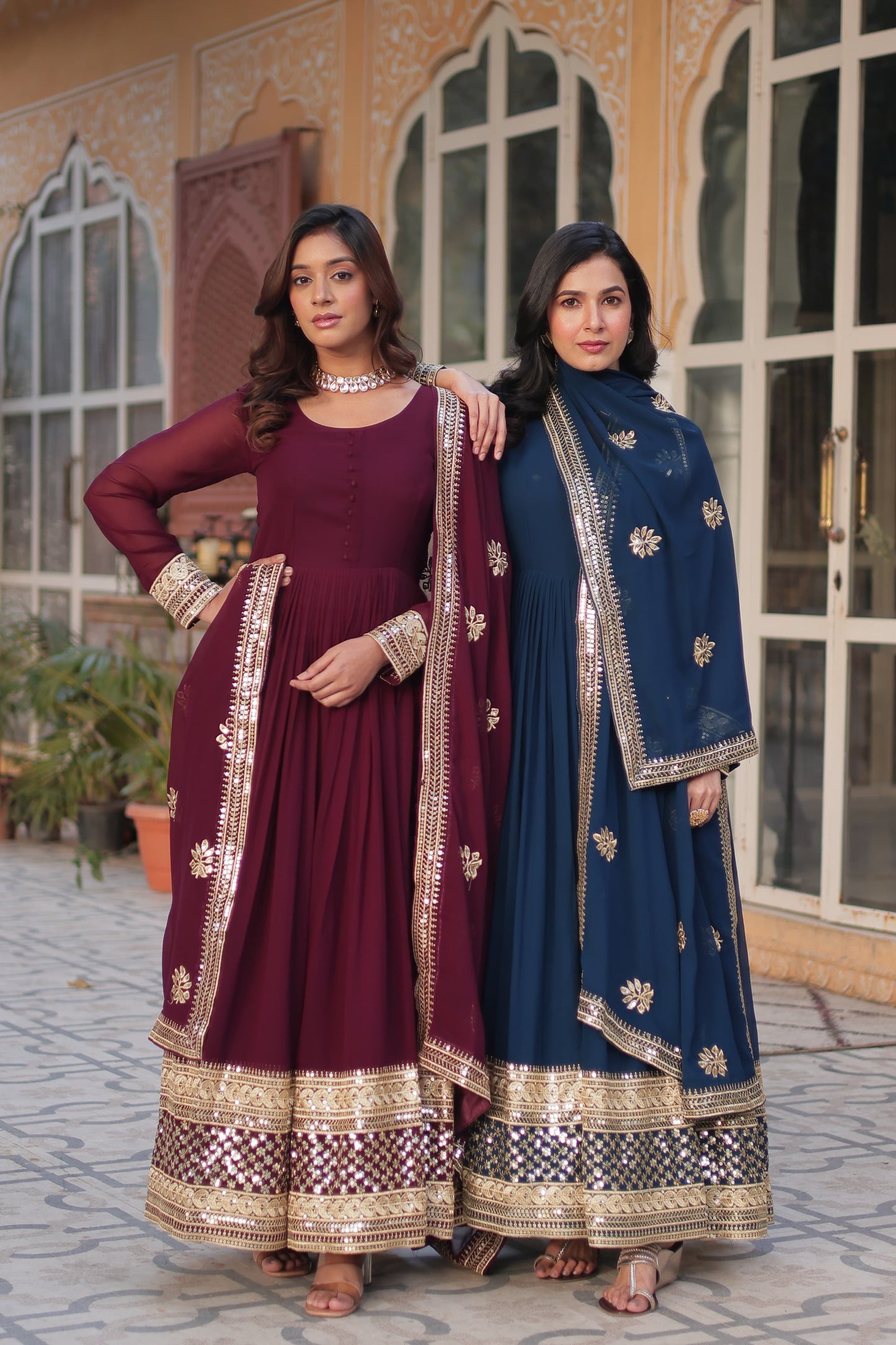 Premium Full Flair anarkali gown Readymade for wedding