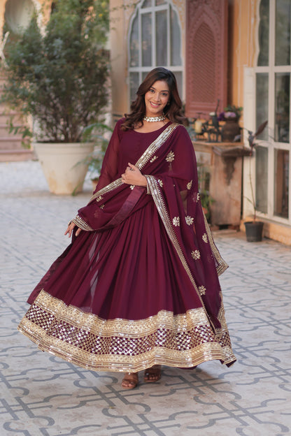 Premium Full Flair anarkali gown Readymade for wedding