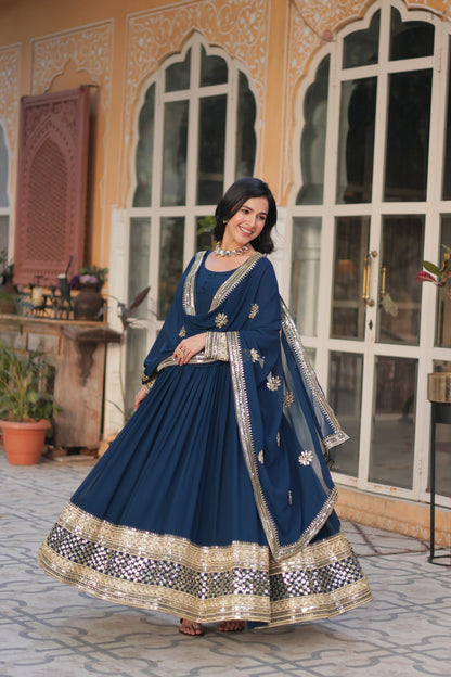 Premium Full Flair anarkali gown Readymade for wedding
