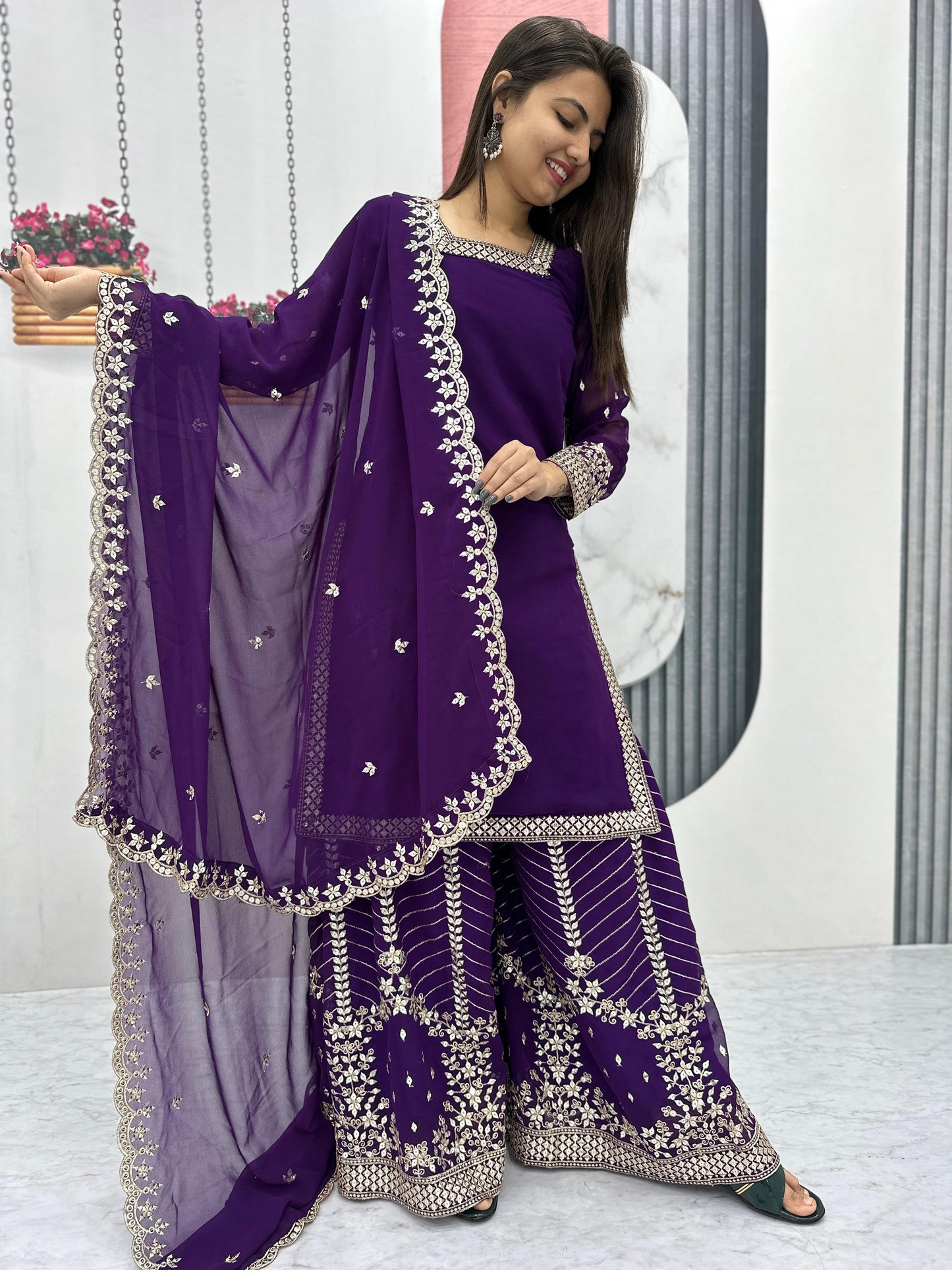 Premium Palazzo Suit Set Readymade Indian salwar Kameez dress
