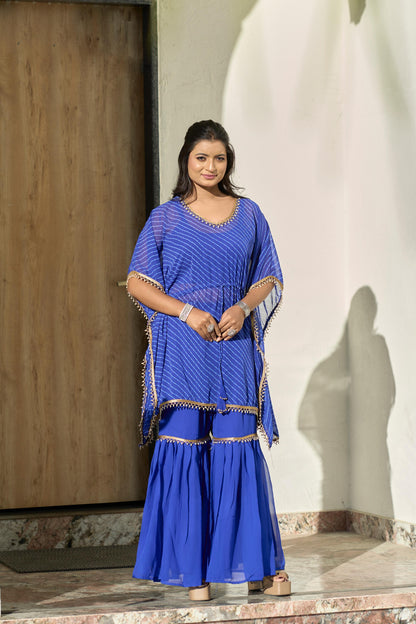 Indowestern Kaftan Blouse Sharara Set Readymade dress