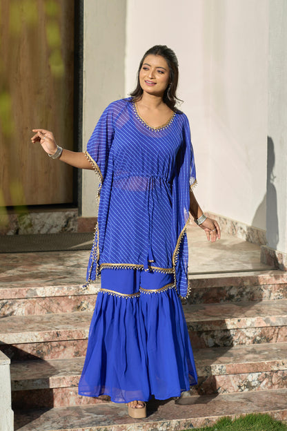 Indowestern Kaftan Blouse Sharara Set Readymade dress