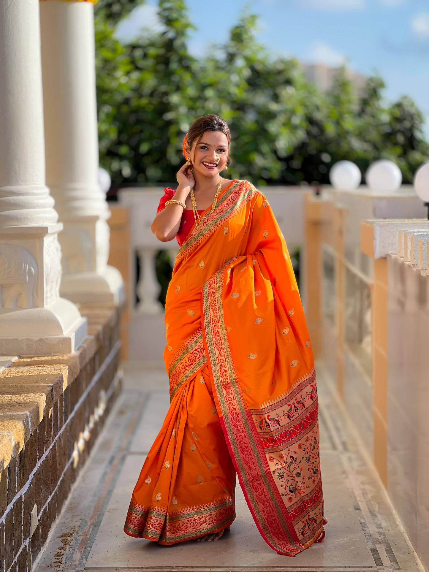 Paithani Silk saree Readymade Indian wedding saree