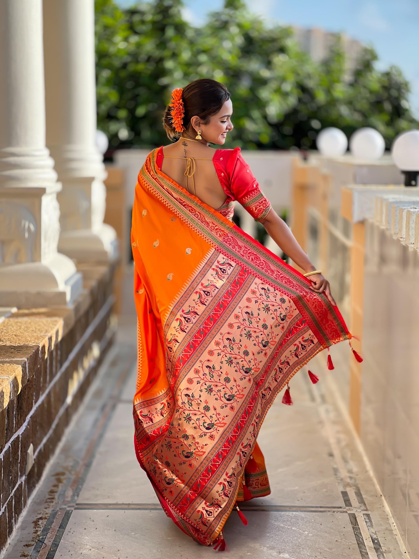 Paithani Silk saree Readymade Indian wedding saree