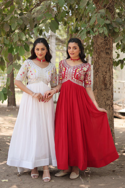 Anarkali Full Flaired gown Readymade Indian wedding dress