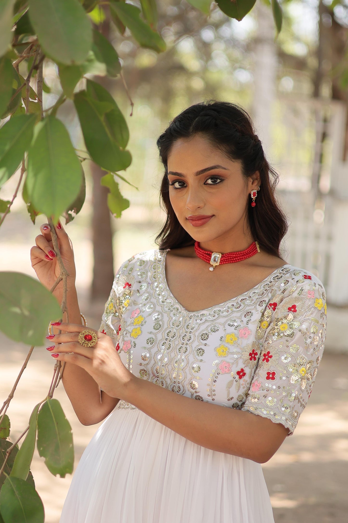 Anarkali Full Flaired gown Readymade Indian wedding dress