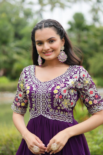 Anarkali Full Flaired gown Readymade Indian wedding dress