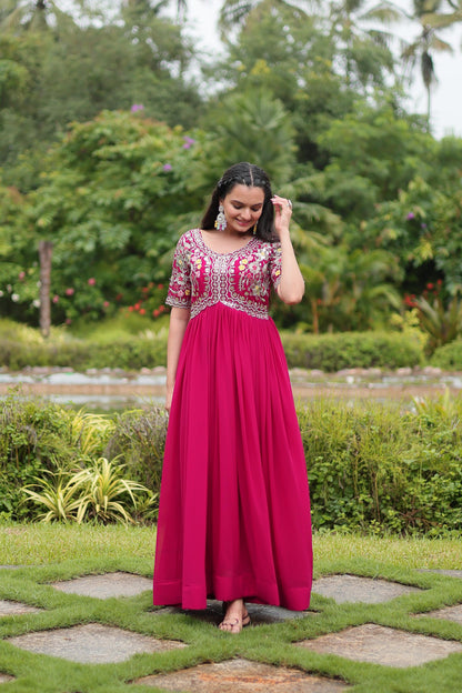 Anarkali Full Flaired gown Readymade Indian wedding dress