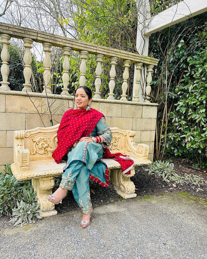 Punjabi Salwar suit Ready To Wear Salwar Kameez Palazzo Set
