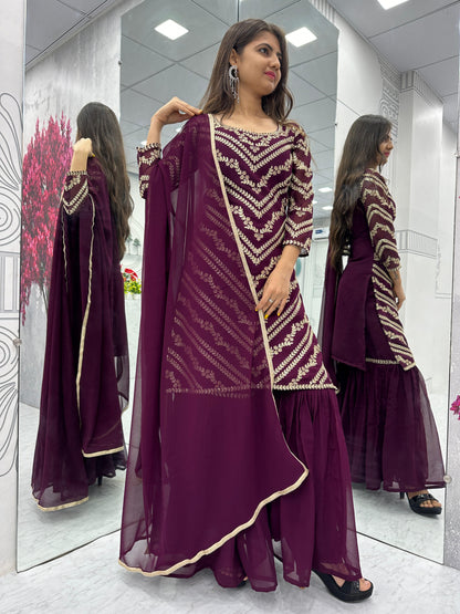 Sharara Suit Set Indian Dress Salwar Kameez suit set