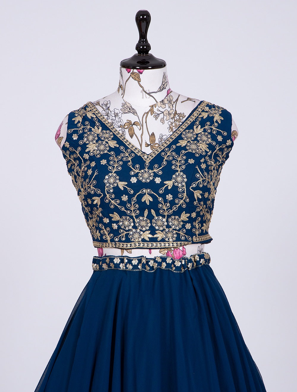 Blue wedding wear lehenga choli Readymade Indian Dress