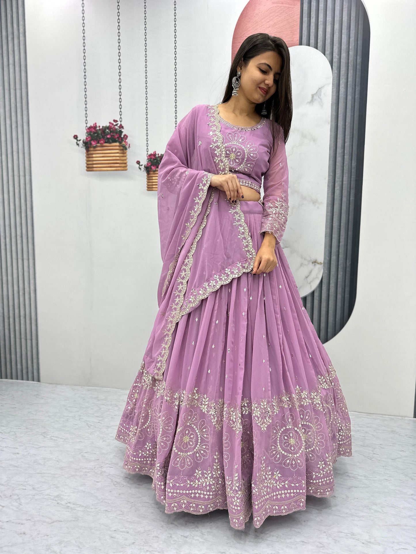 Lehenga Choli Readymade Stitched For Wedding Women Party Skirt Ready To Wear