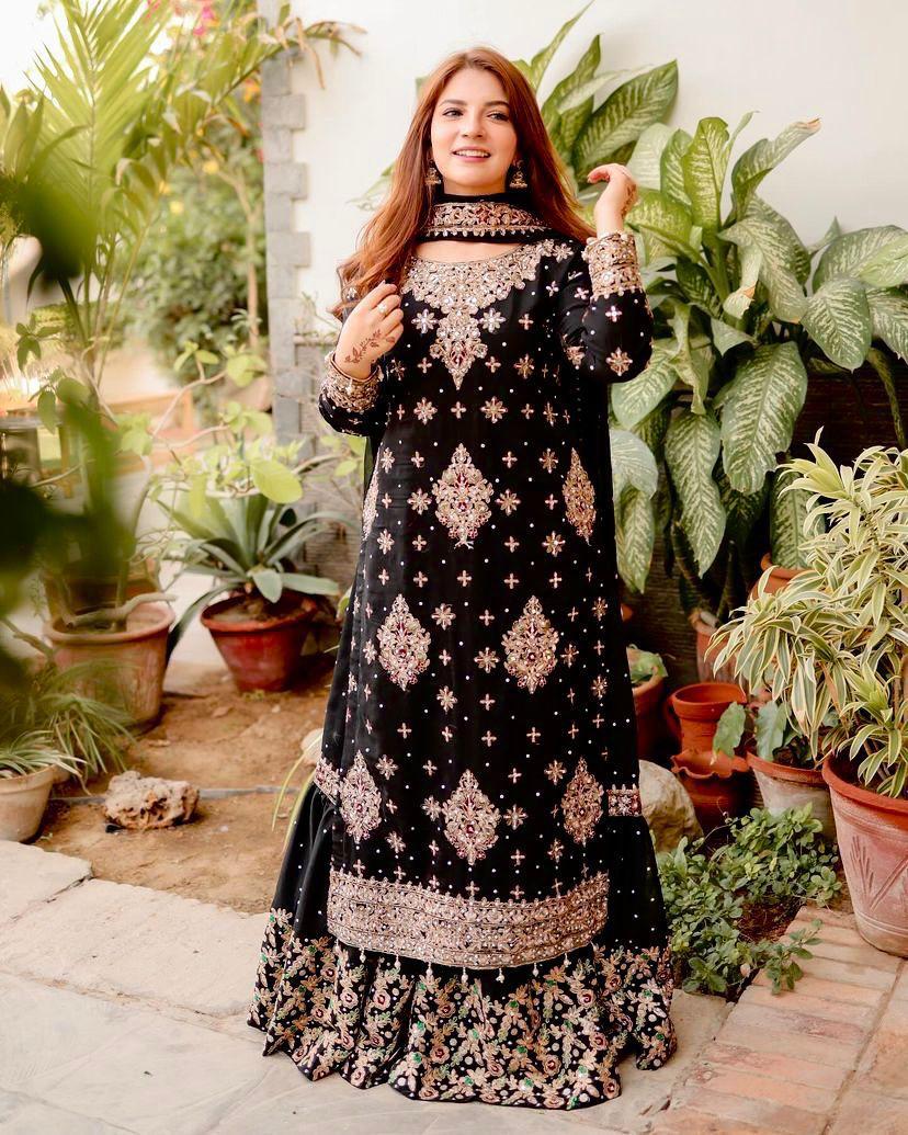 Pakistani Sharara Suit set Indian salwar kameez dress