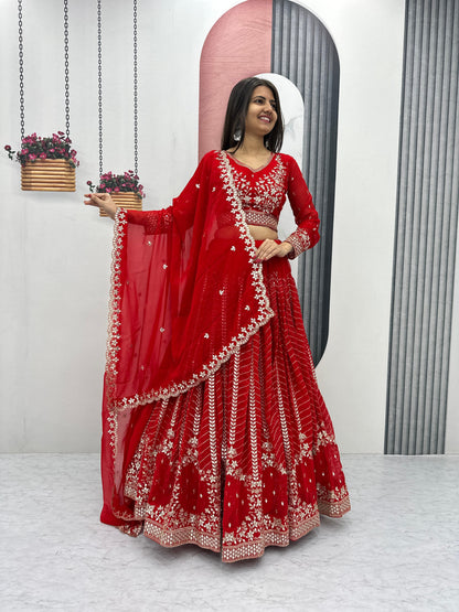 Red Wedding lehenga choli full Stiched Ready To Wear