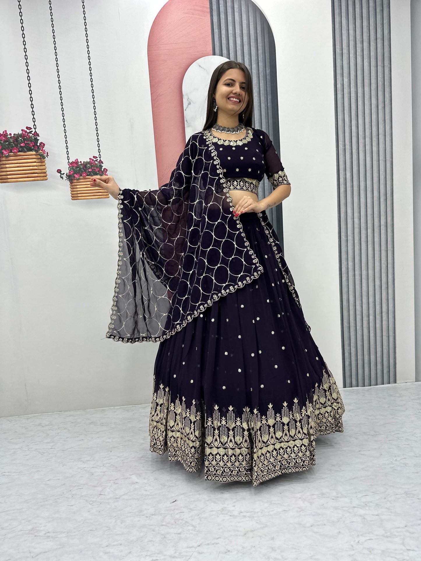Lehenga Choli Readymade Stitched For Wedding Women Party Skirt Ready To Wear