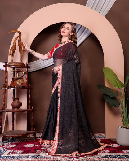 Wedding Readymade Designer Partywear sarees with stitched blouse Ready To Wear
