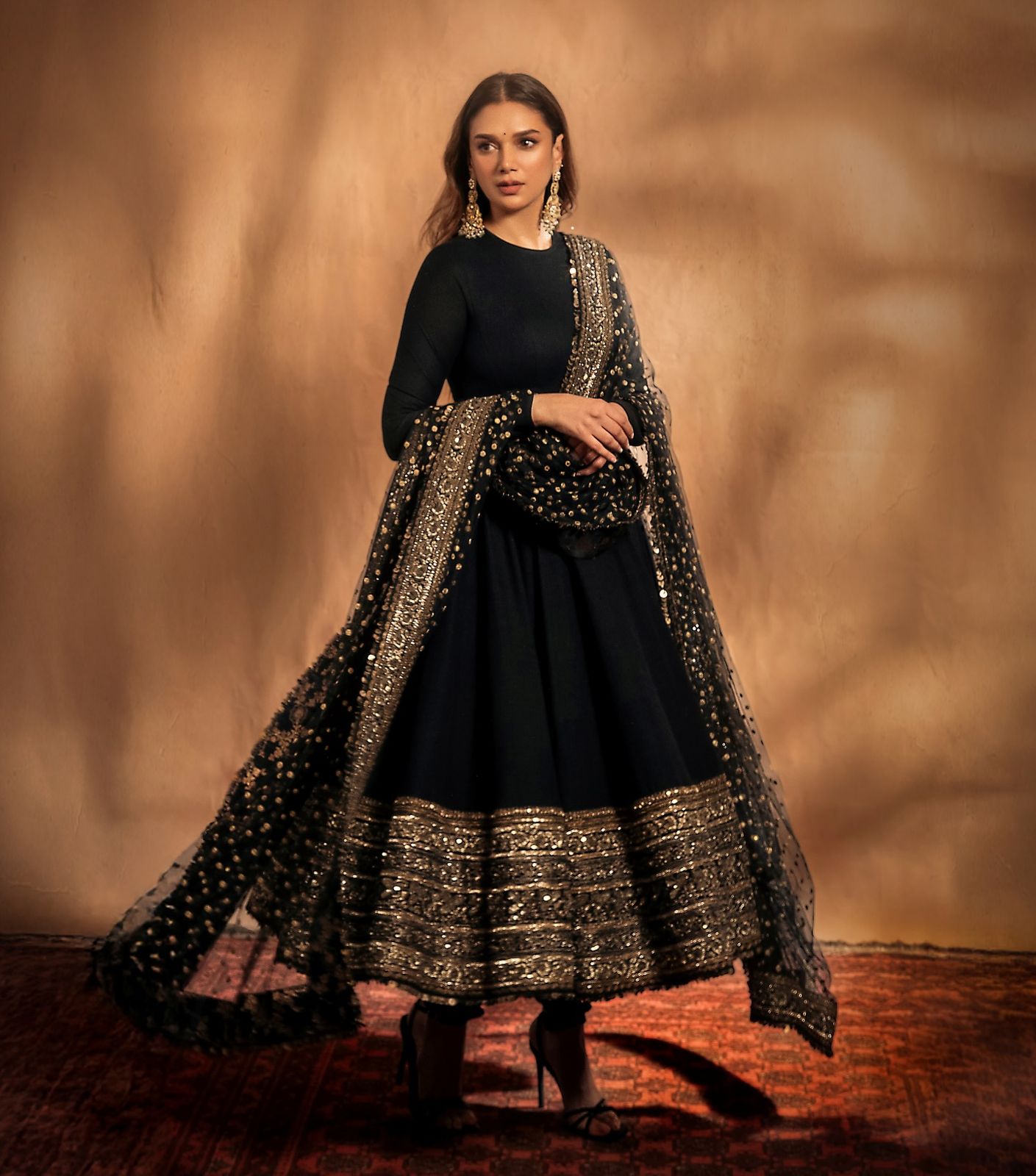 Anarkali Full Flair Readymade Gown With Dupatta Set