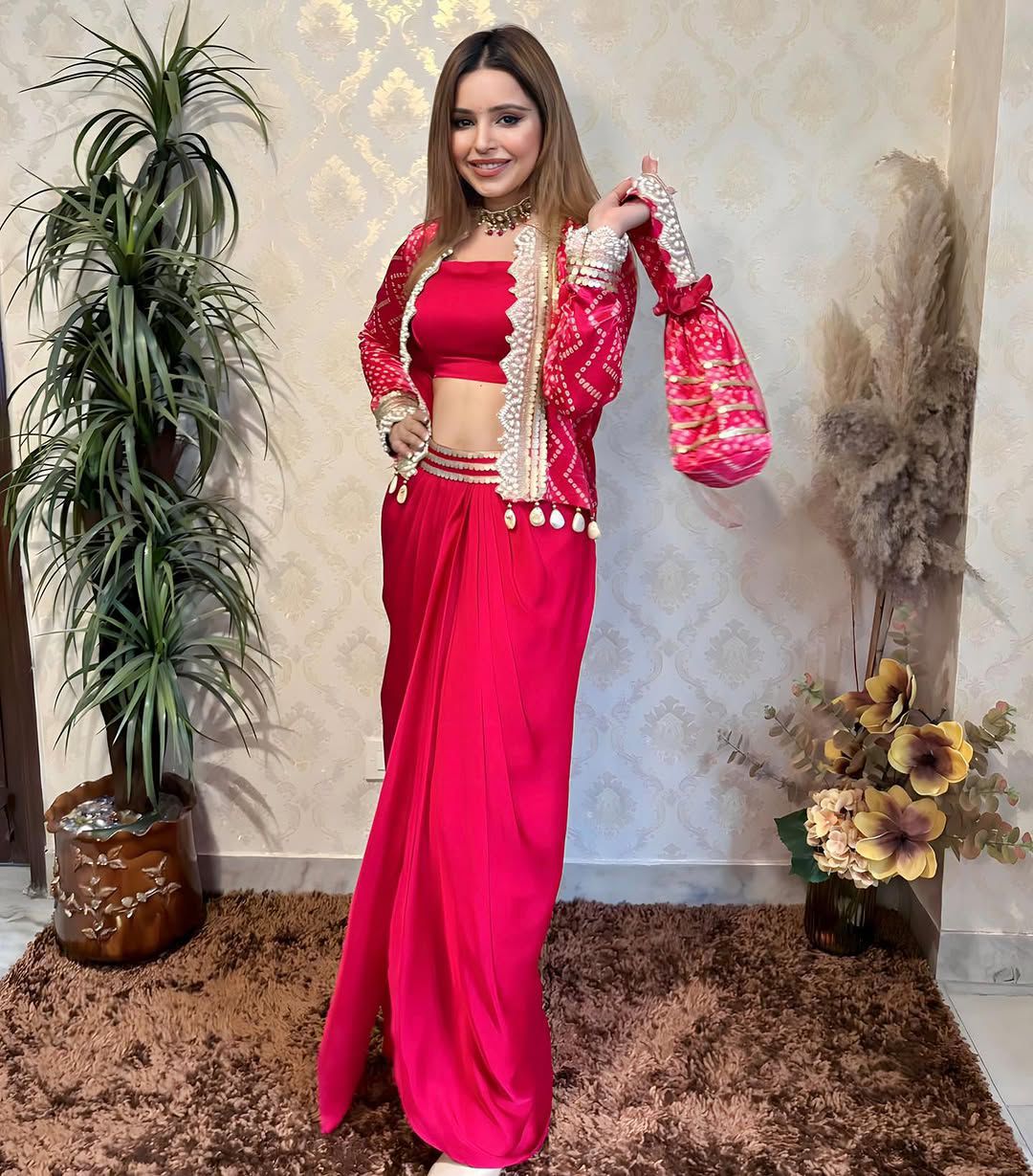 Indowestern choli skirt with koti premium Wedding lehenga skirt
