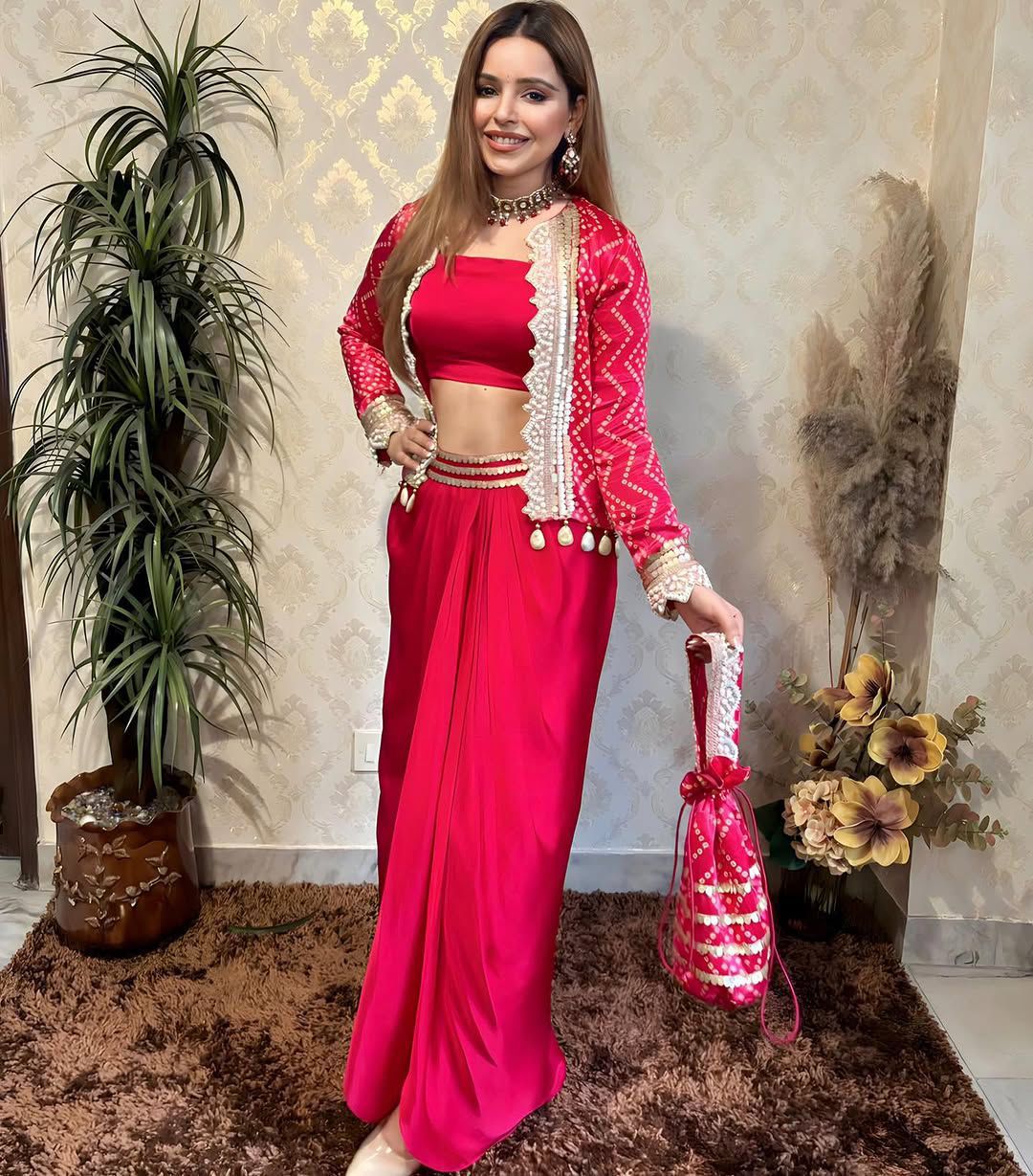 Indowestern choli skirt with koti premium Wedding lehenga skirt