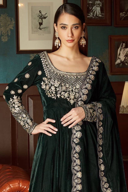 Readymade green pakistani stitched wedding salwar kameez Indian dress