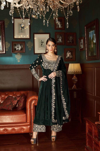 Readymade green pakistani stitched wedding salwar kameez Indian dress