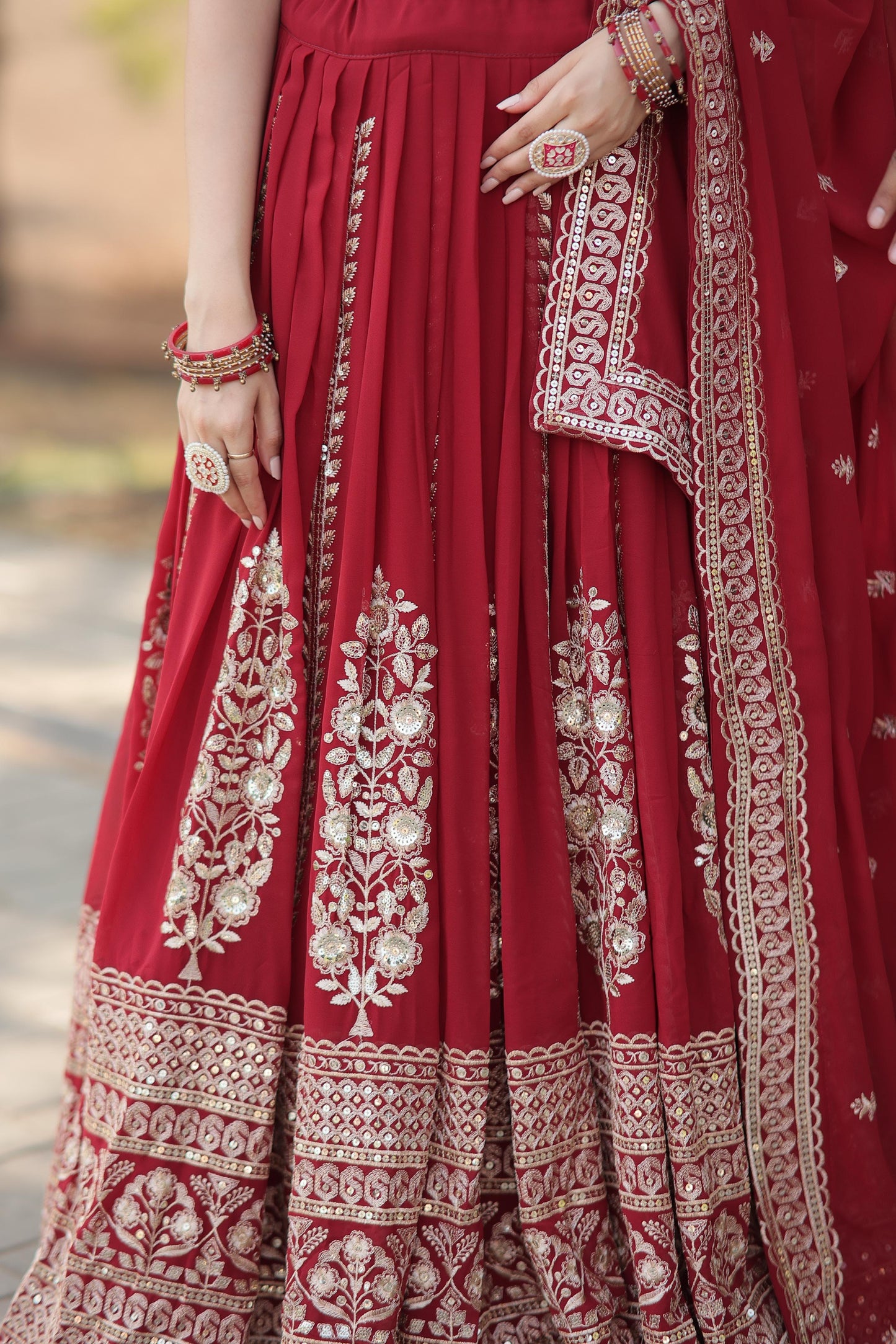Hevay premium red Lehenga choli Readymade Wedding Designer lehenga