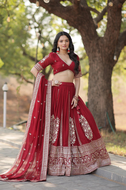 Hevay premium red Lehenga choli Readymade Wedding Designer lehenga