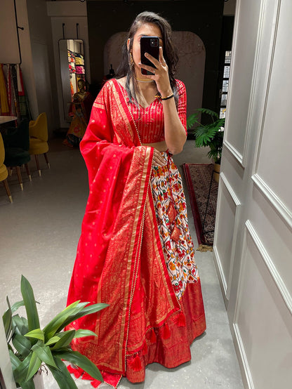 Red Wedding wear lehenga choli ready to wear
