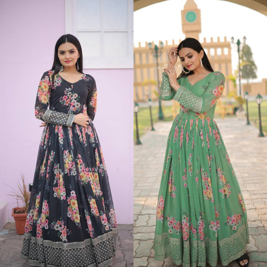 Readymade Wedding Festival wear gown dress Indian Suit