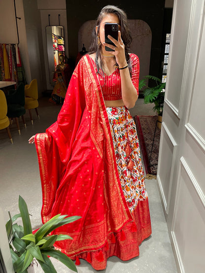 Red Wedding wear lehenga choli ready to wear