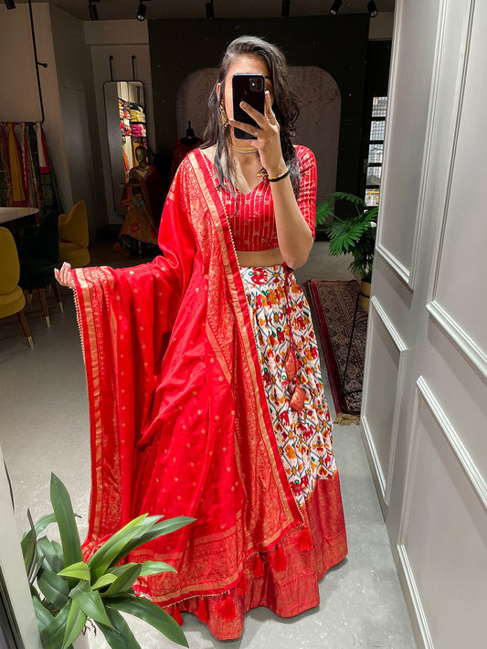 Red Wedding wear lehenga choli ready to wear