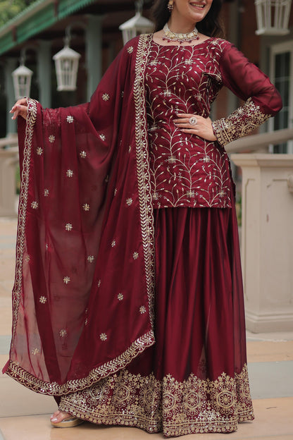 Palazzo Suit Set Indian Designer Readymade Wedding PartyWear Festival Dress