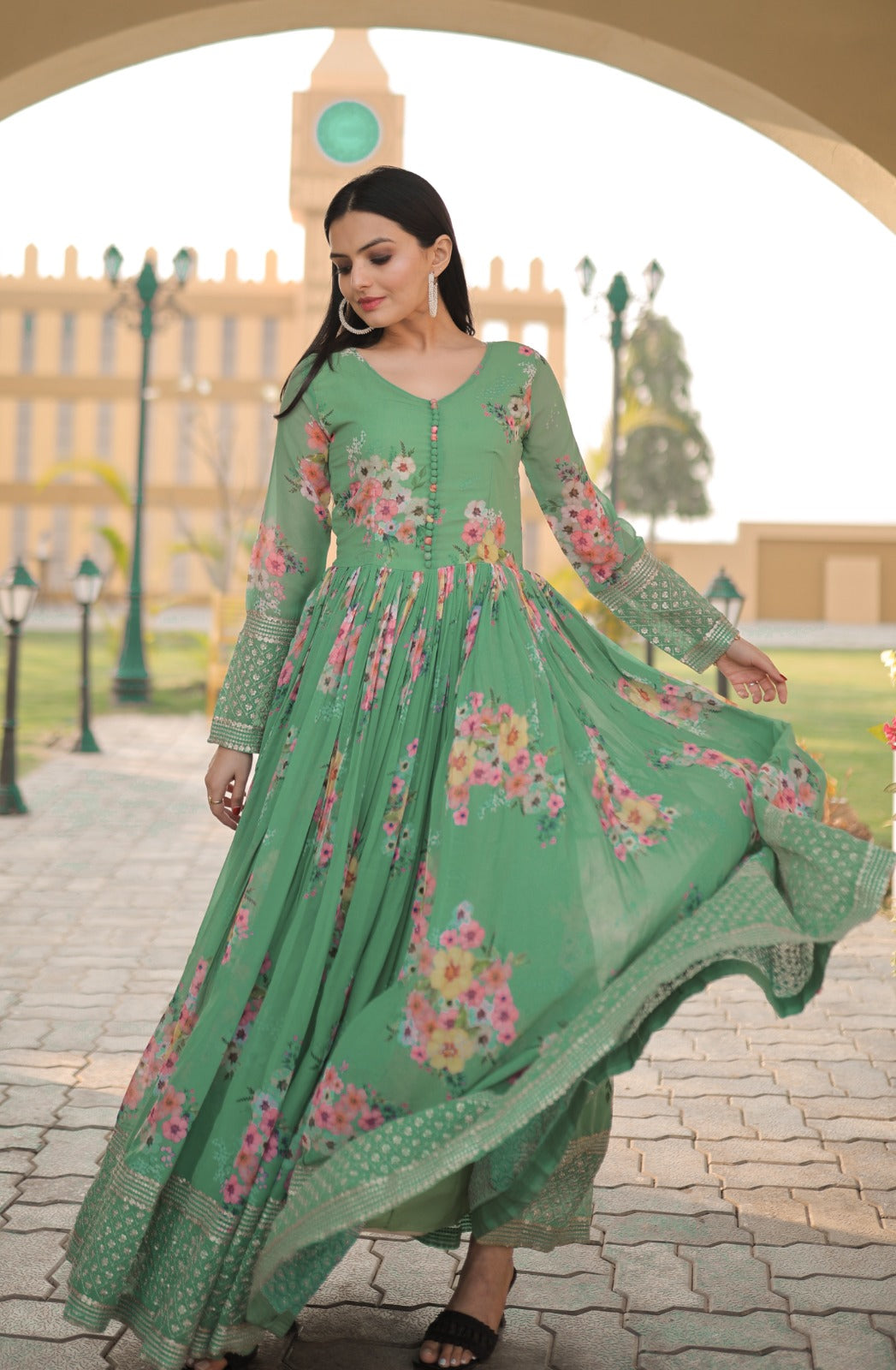 Readymade Wedding Festival wear gown dress Indian Suit