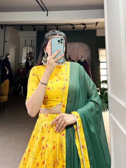 Premium Heavy wedding Haldi Lehenga Choli Readymade