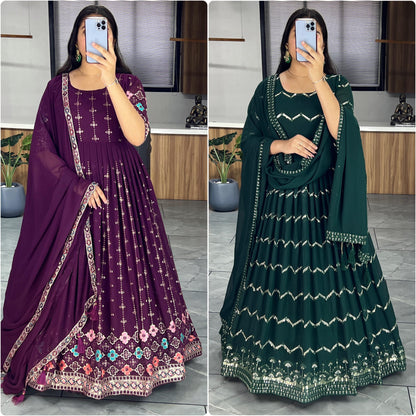 Indian Anarkali Full Flair gown dress Readymade for wedding women