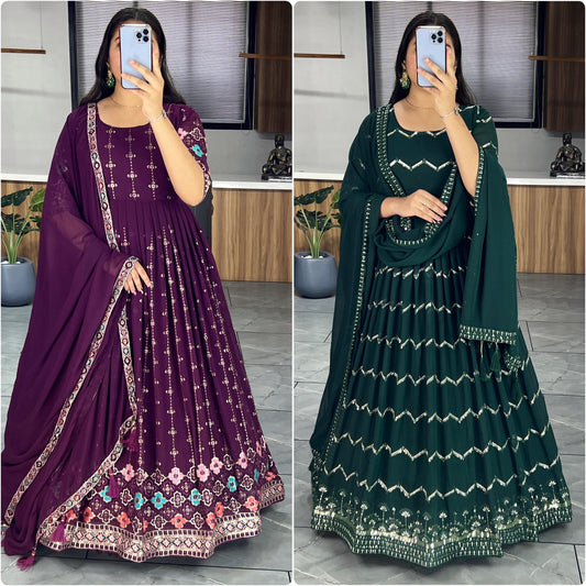 Indian Anarkali Full Flair gown dress Readymade for wedding women