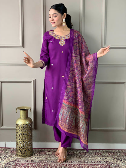 Purple Wedding Festival Dress Salwar Kameez suit set stitched