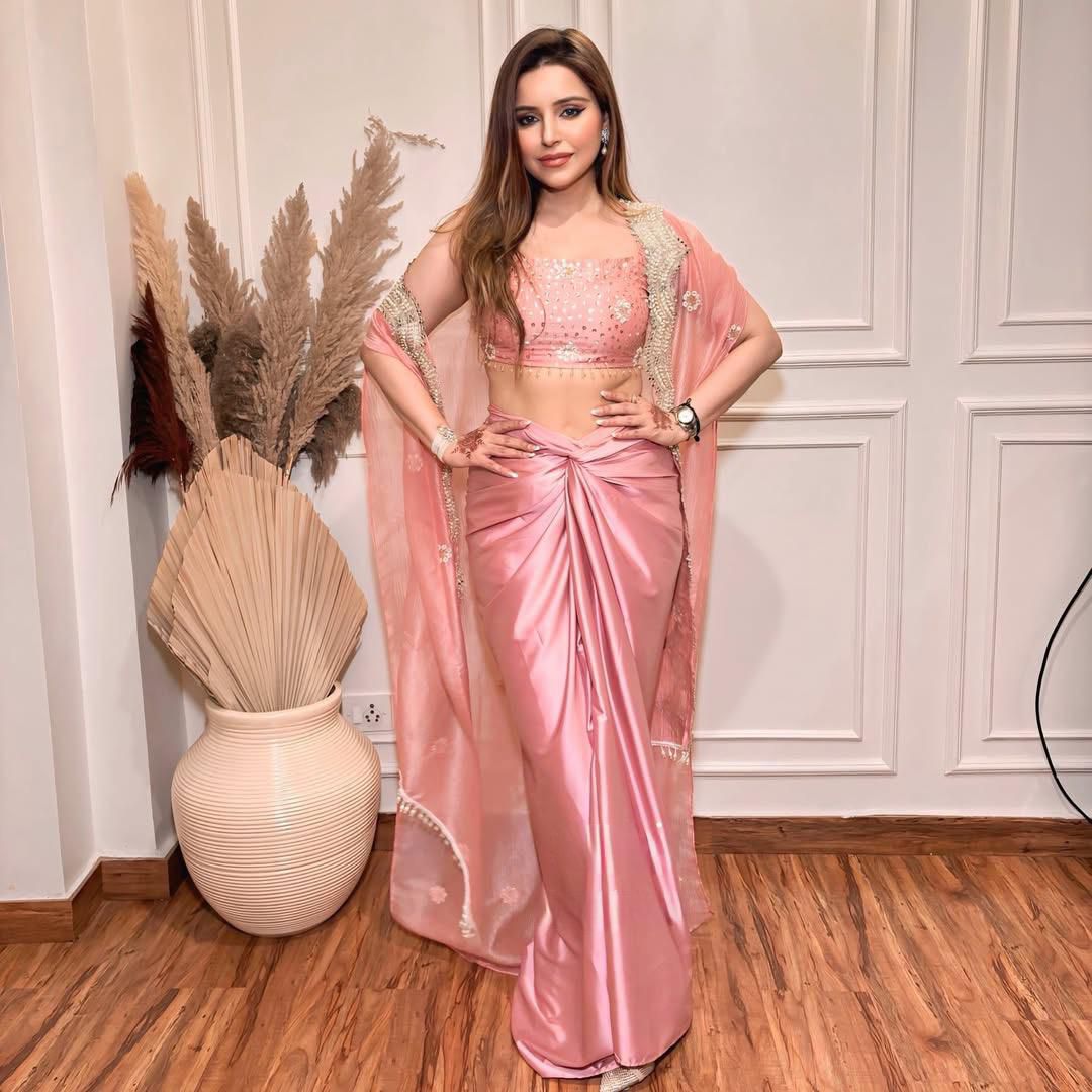 Indowestern dhoti skirt Shrug choli dress wedding wear full Stiched Readymade lehenga skirt