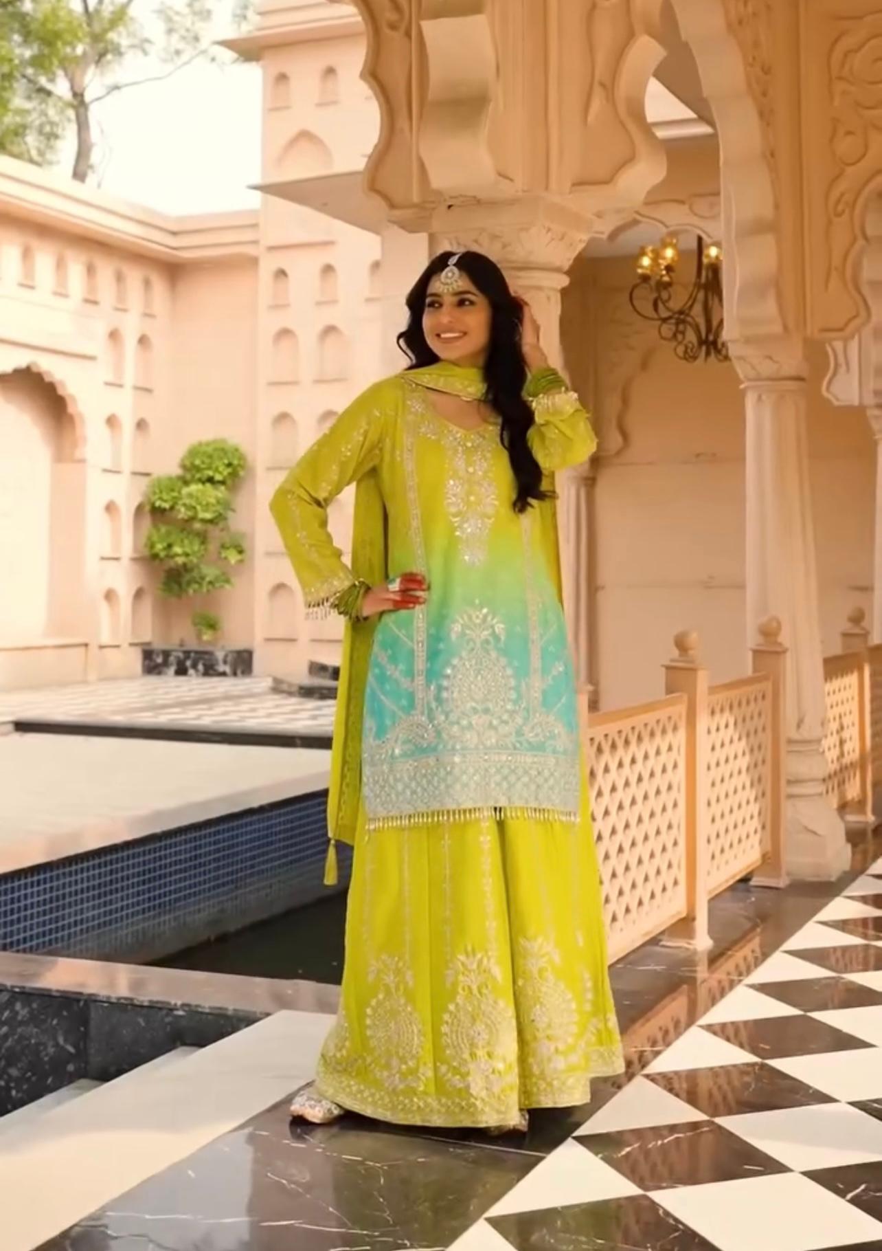 Pakistani Palazzo Suit Set for wedding Readymade Indian salwar Kameez