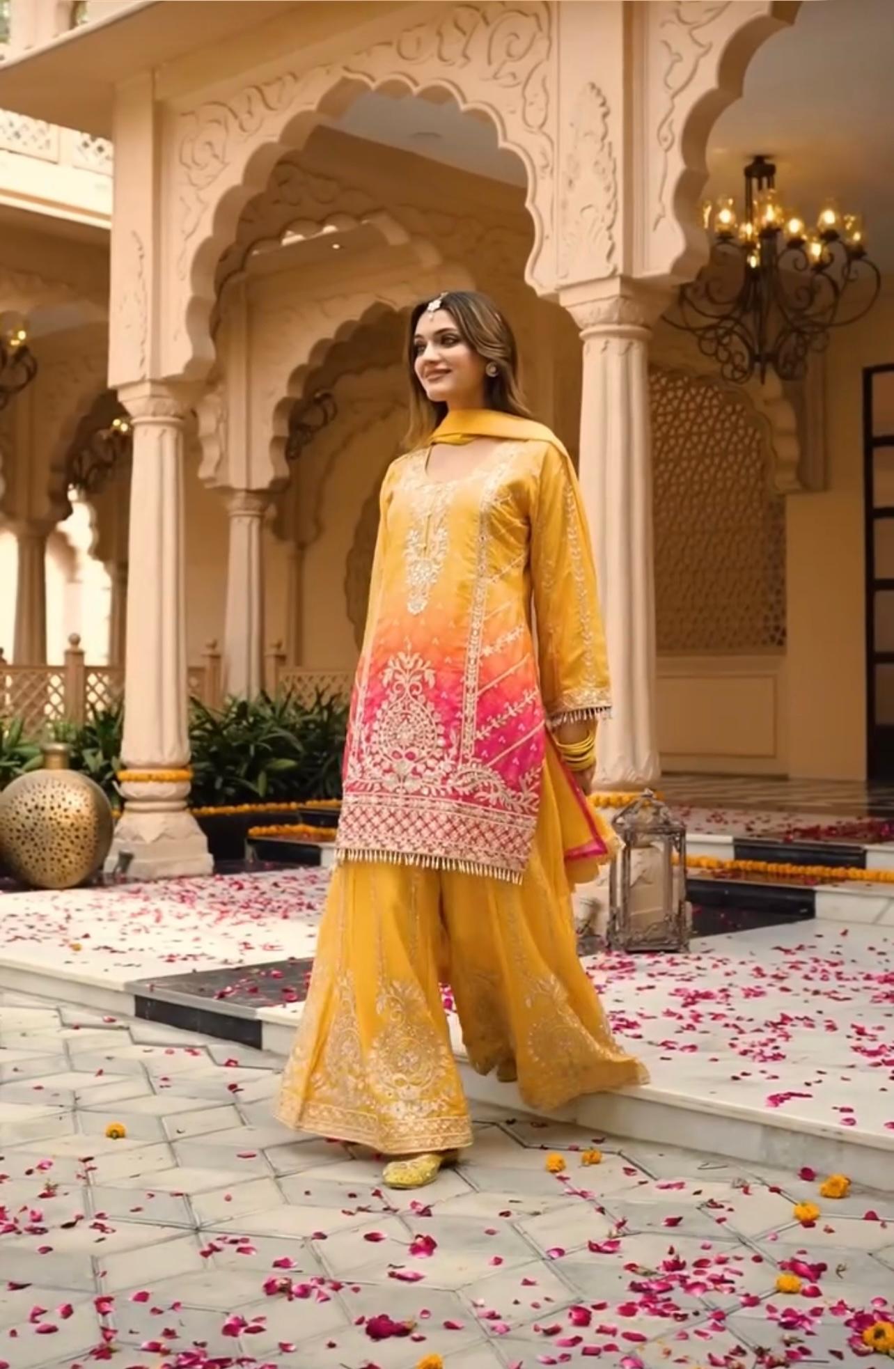 Pakistani Palazzo Suit Set for wedding Readymade Indian salwar Kameez