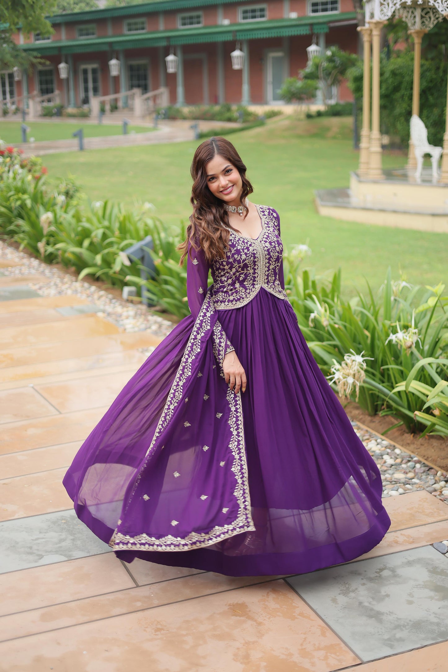 Wedding wear gown dress Ready to wear anarkali Full Flair Indian dress