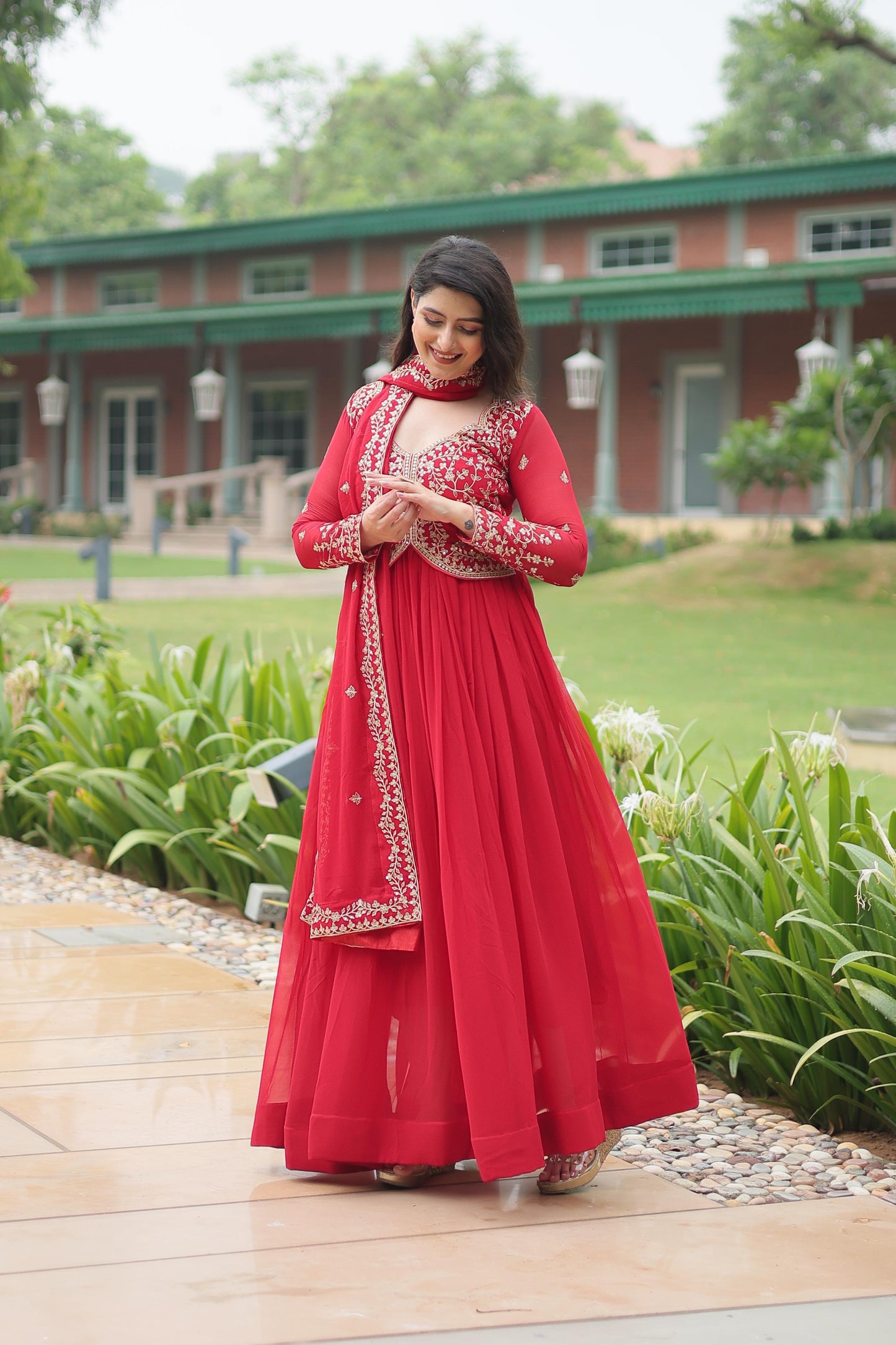 Wedding wear gown dress Ready to wear anarkali Full Flair Indian dress