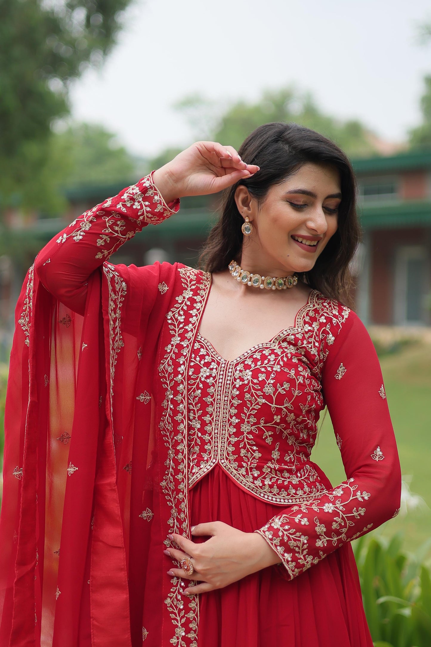 Wedding wear gown dress Ready to wear anarkali Full Flair Indian dress